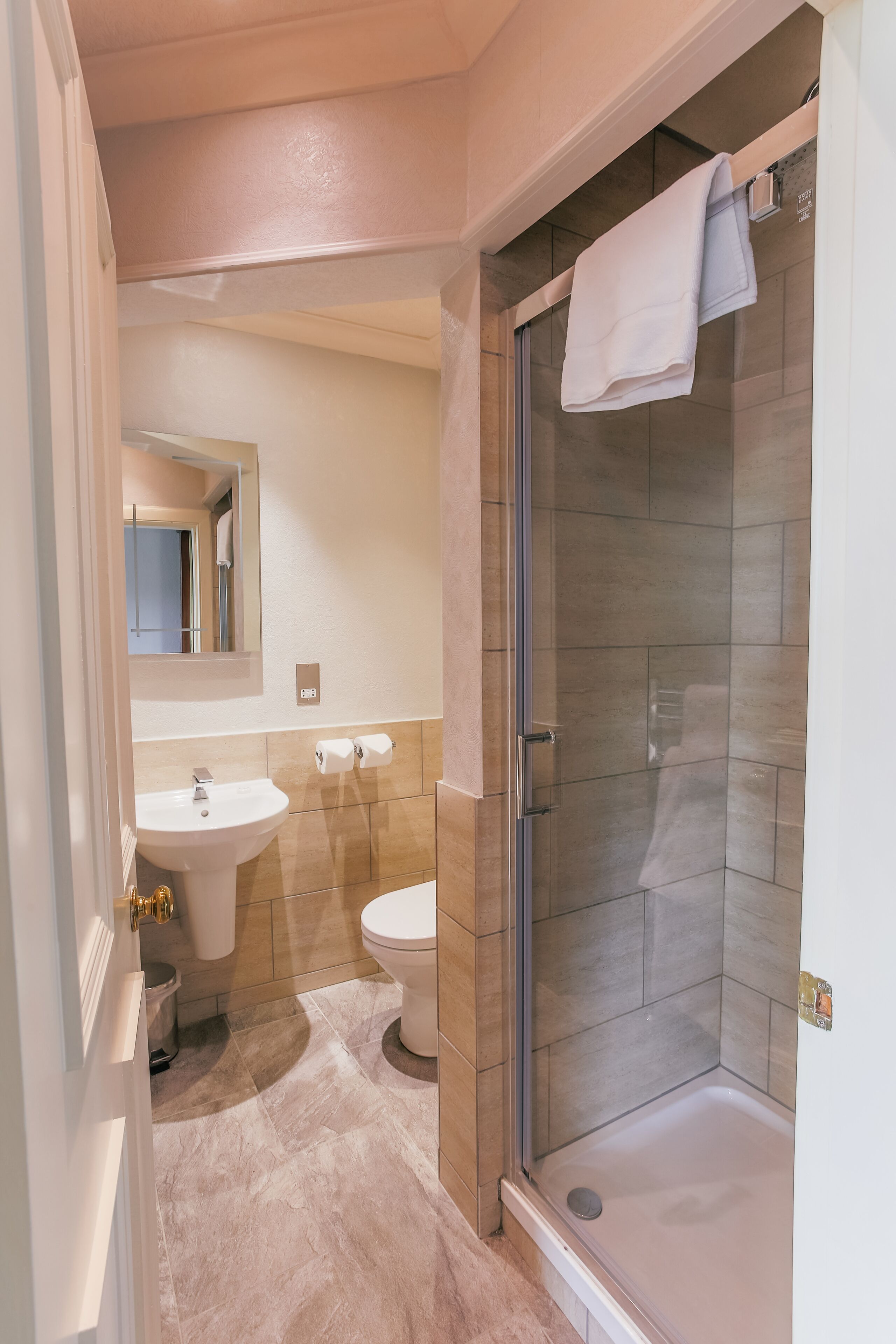 free toiletries, hair dryer, towels