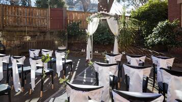 Outdoor wedding area