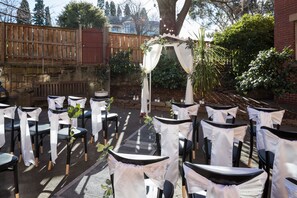 Outdoor wedding area