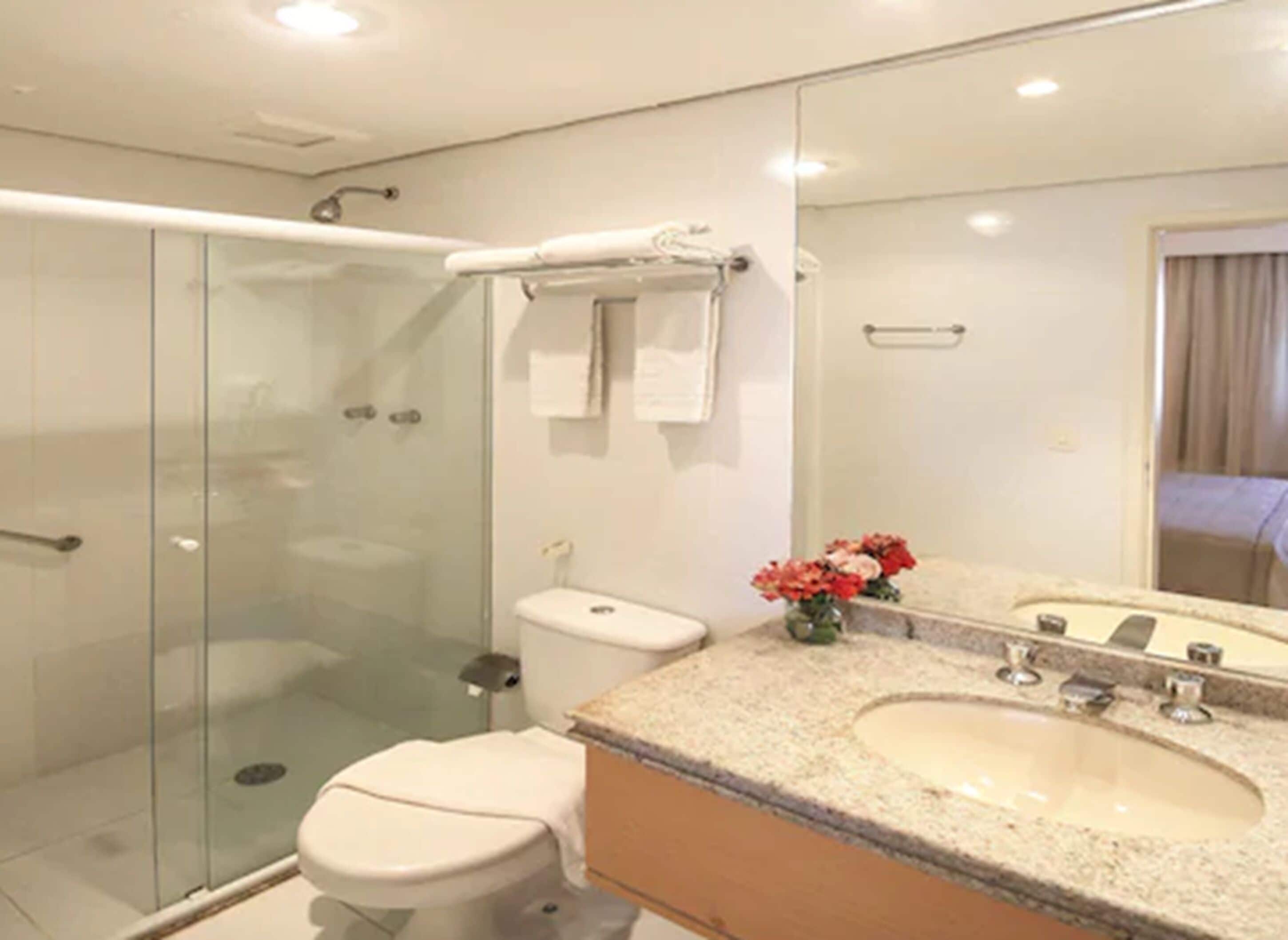 double room | bathroom | shower, free toiletries, towels, shampoo