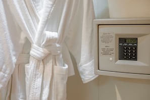 Premium bedding, down duvets, pillow-top beds, in-room safe