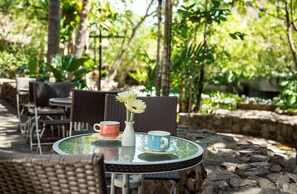 Lunch, dinner served; international cuisine, pool views