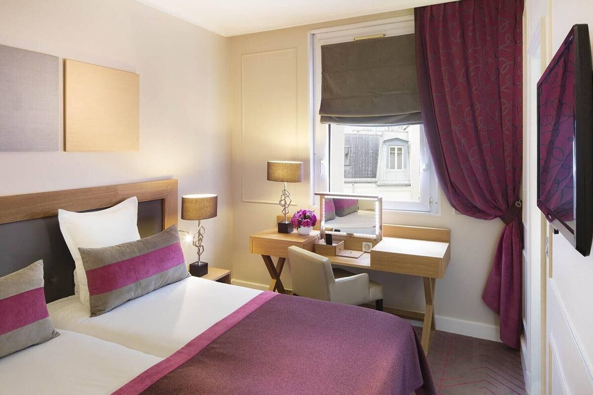 Minibar, in-room safe, desk, blackout curtains