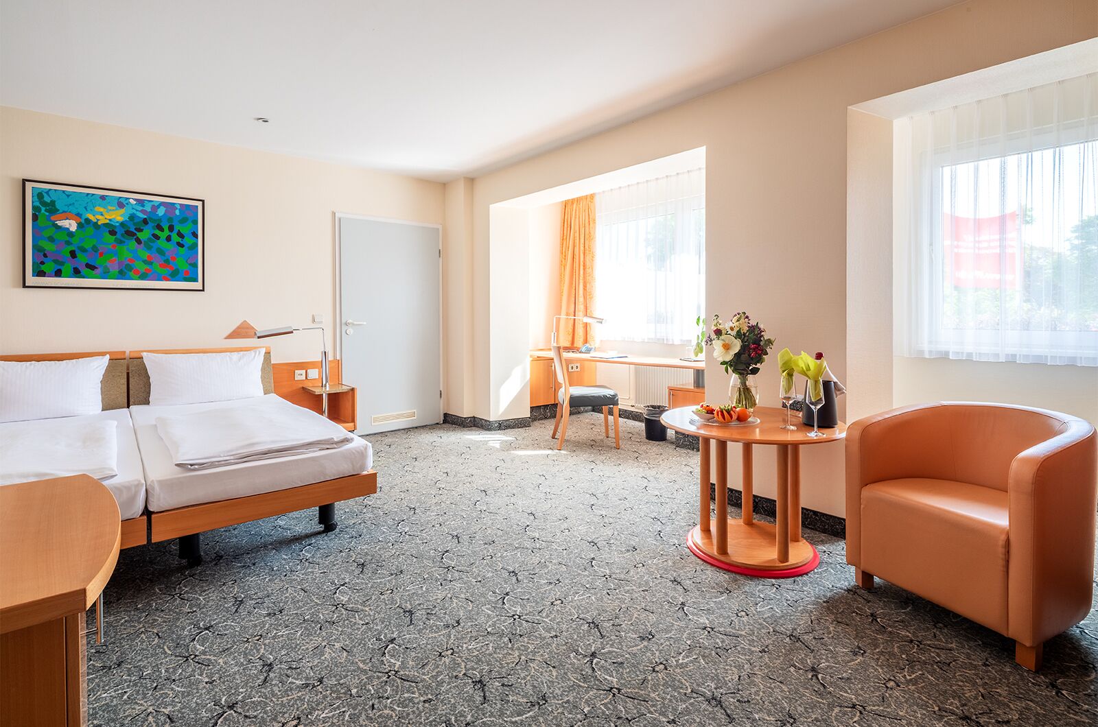Superior Double Room, Mobility Accessible | Hypo-allergenic bedding, in-room safe, desk, blackout drapes