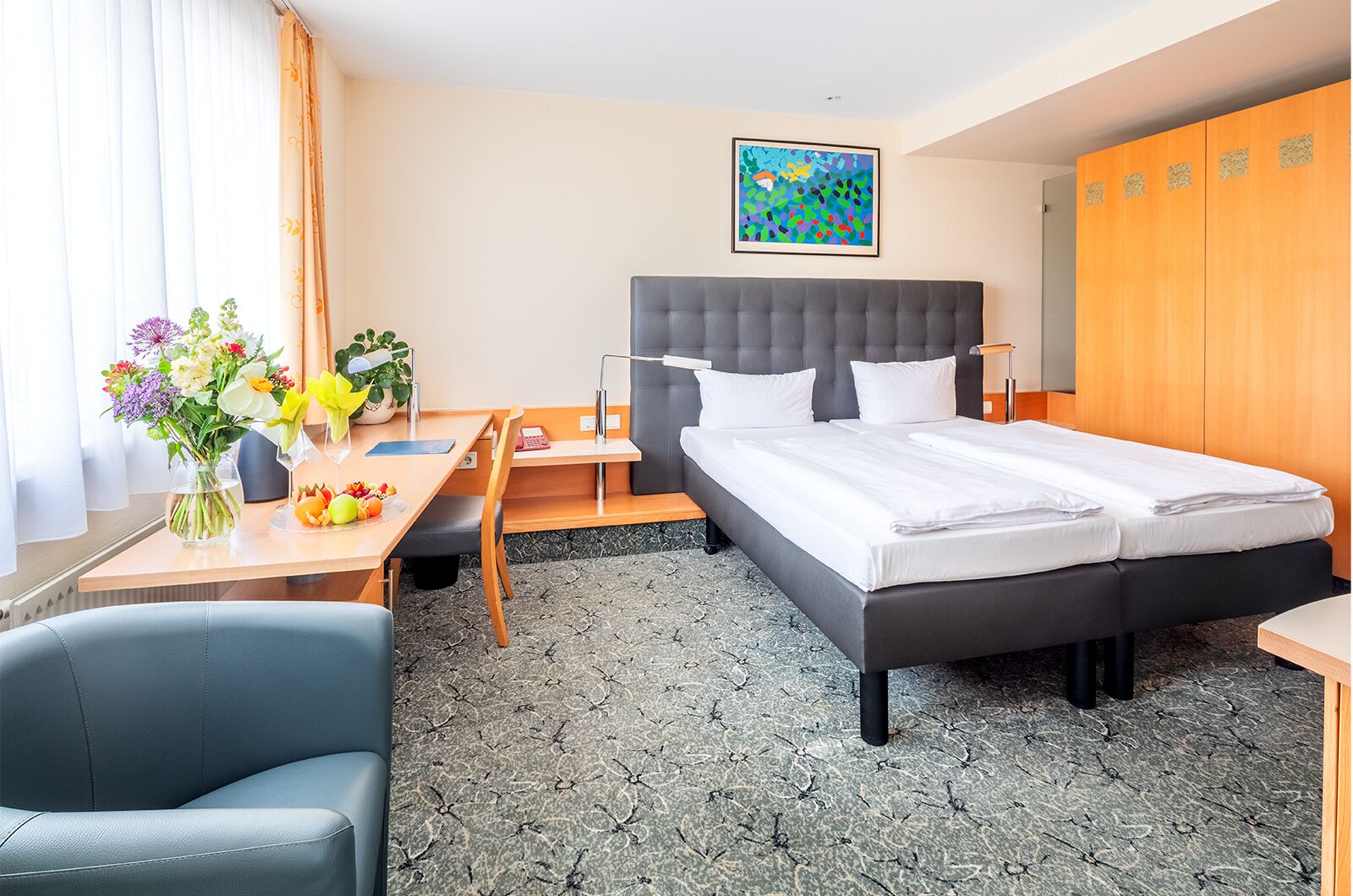 Economy Double Room | Hypo-allergenic bedding, in-room safe, desk, blackout drapes