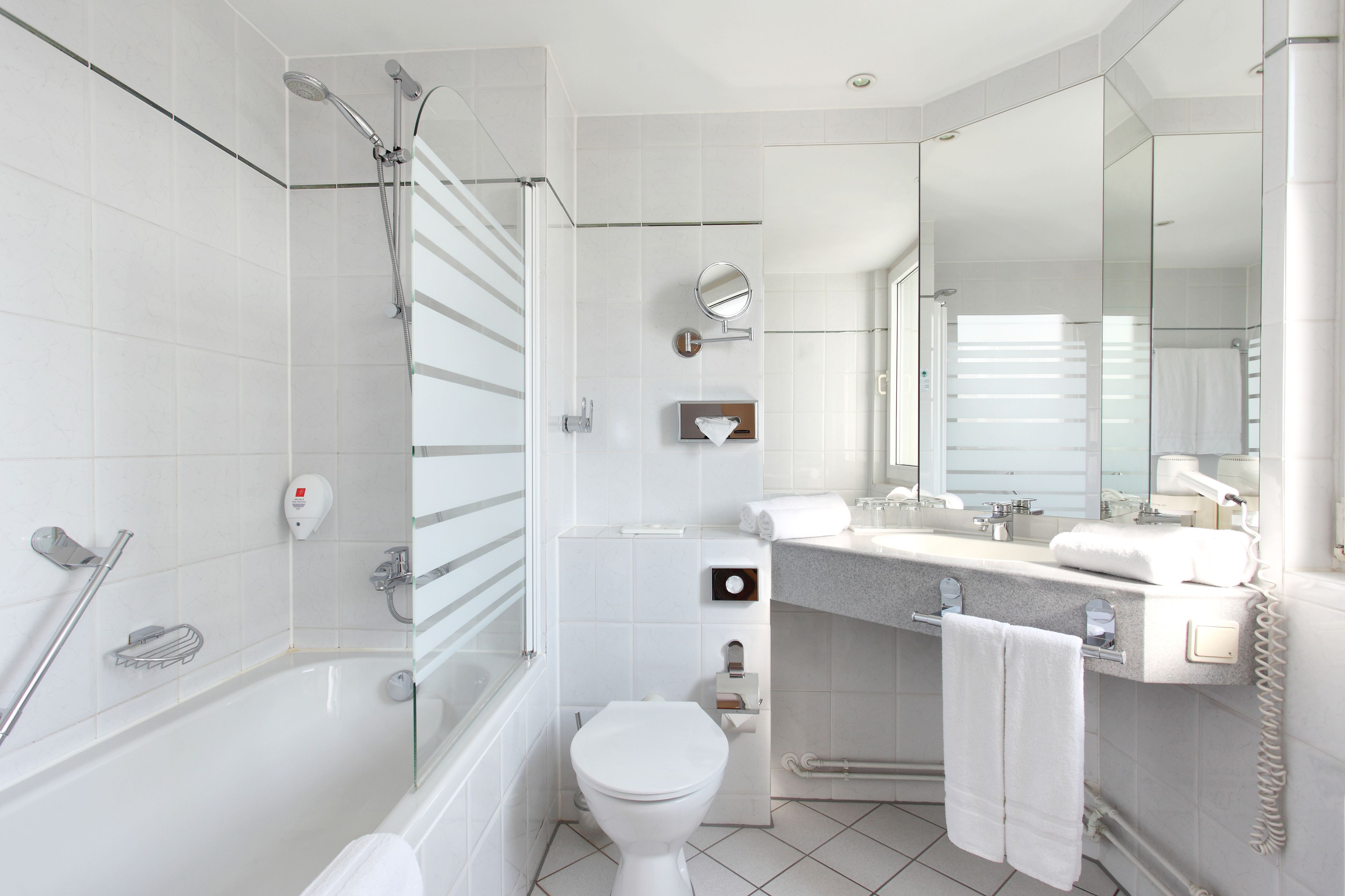 studio | bathroom | hair dryer, towels