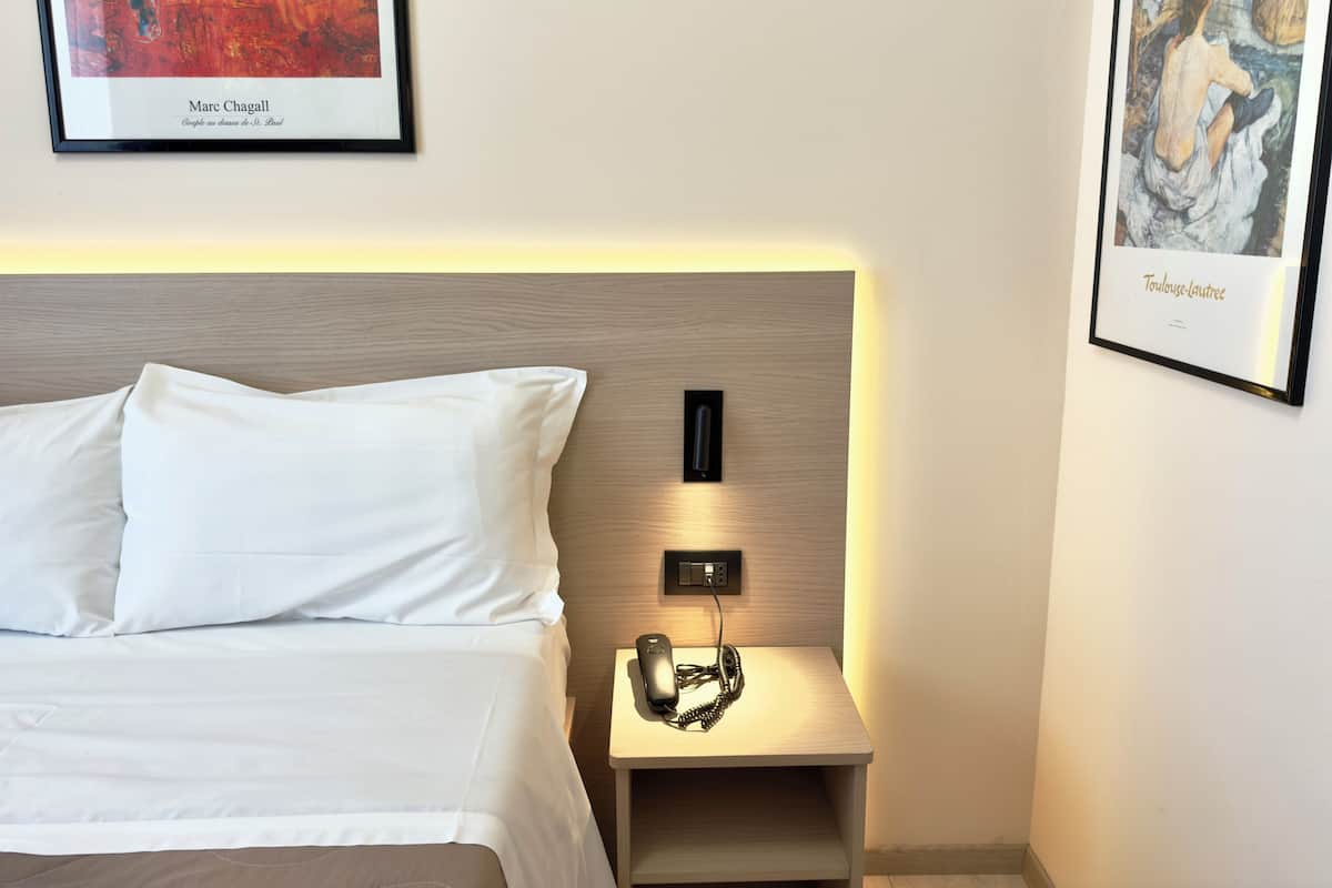 Premium bedding, down comforters, in-room safe, desk
