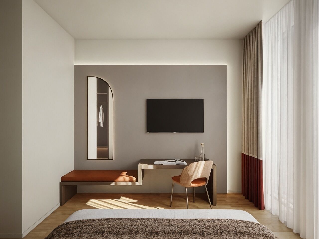 Down comforters, minibar, in-room safe, desk