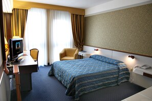 Down duvets, minibar, in-room safe, desk