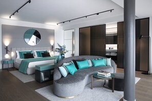 PENTHOUSE SUD | Premium bedding, minibar, in-room safe, blackout curtains - Hotel Plaza e de Russie (Viareggio)