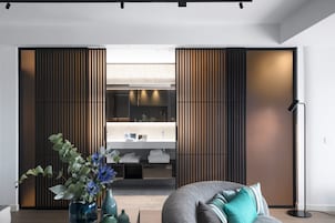 PENTHOUSE SUD | Bathroom | Rainfall showerhead, eco-friendly toiletries, hair dryer, bathrobes