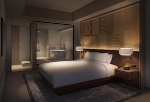 Down duvets, minibar, in-room safe, desk