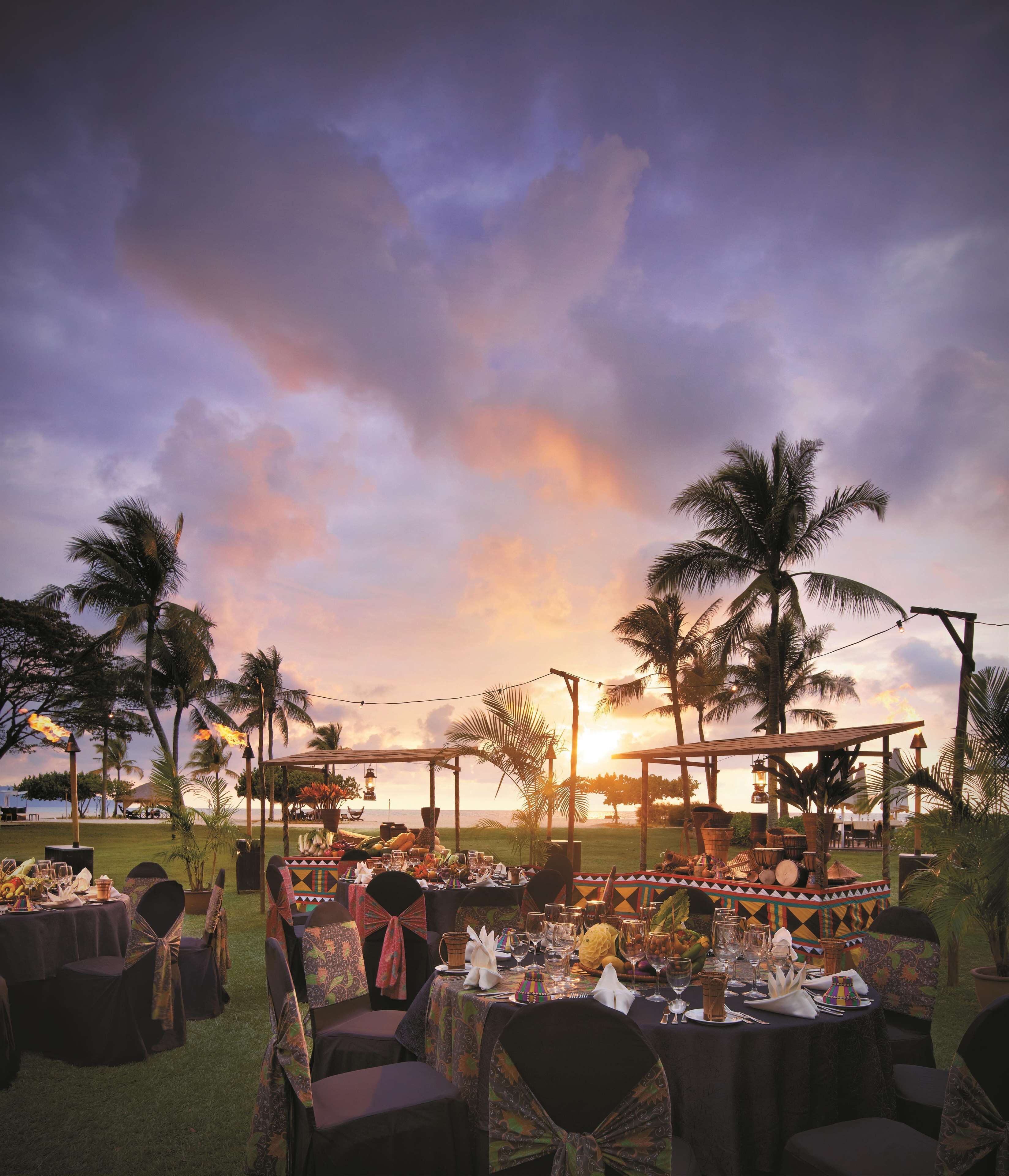 outdoor banquet area