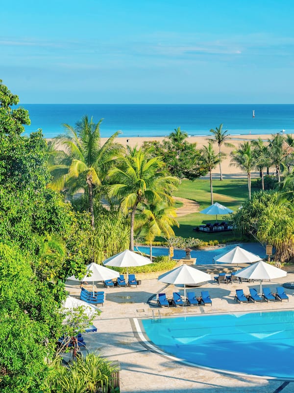 2 outdoor pools, pool umbrellas, sun loungers