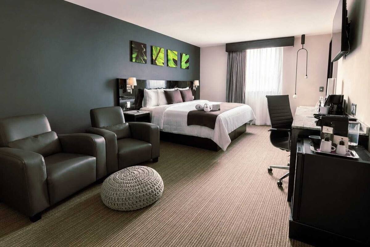 Hypo-allergenic bedding, in-room safe, desk, laptop workspace