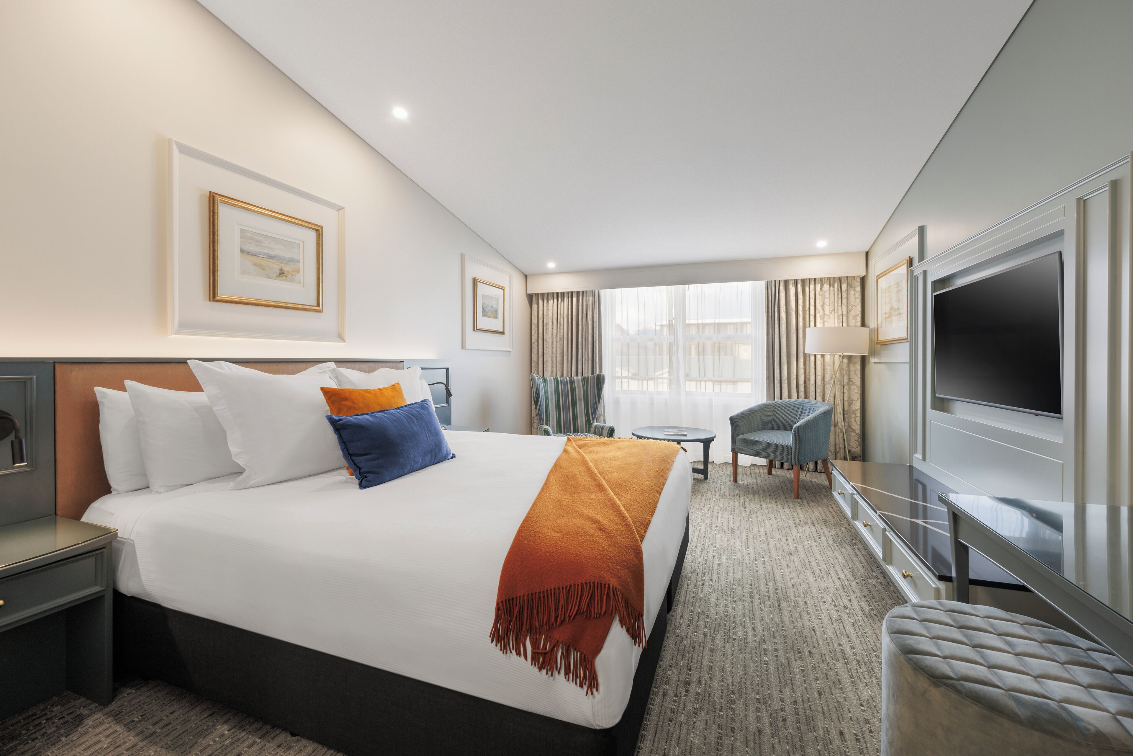 In-room safe, desk, blackout curtains, iron/ironing board