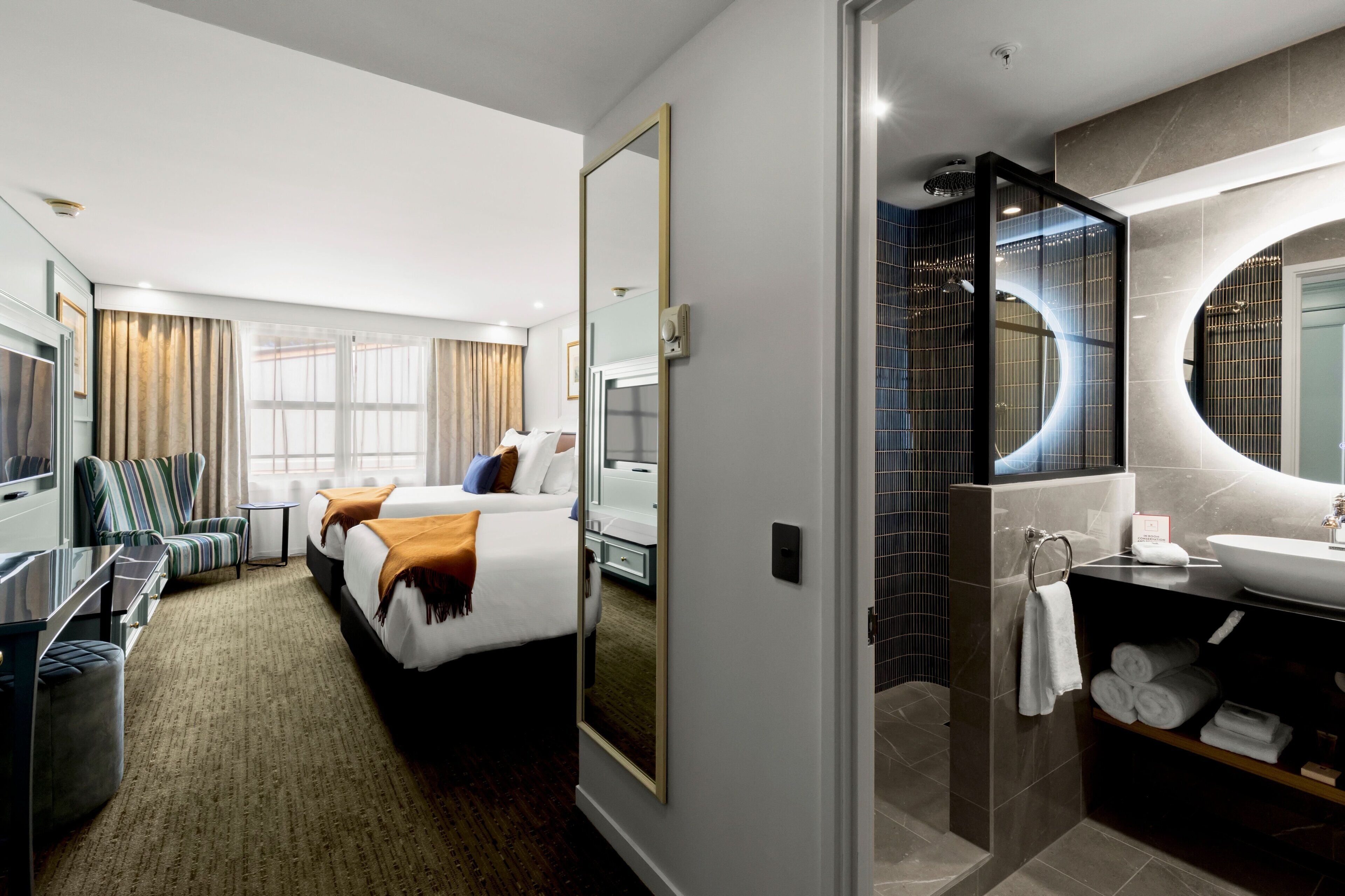 superior room, 2 queen beds | 1 bedroom, in-room safe, desk, blackout curtains