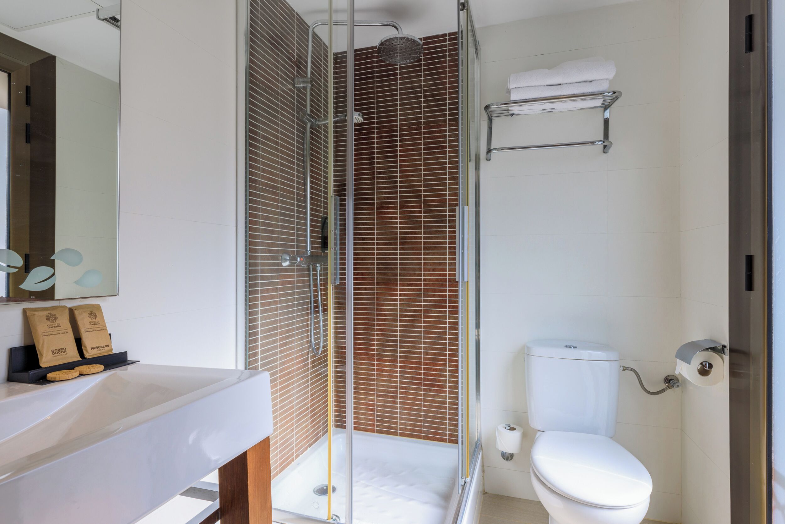 free toiletries, hair dryer, towels, soap