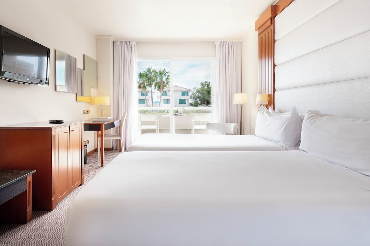 Melia Room, Double Room, Pool View | Premium bedding, minibar, in-room safe, blackout drapes