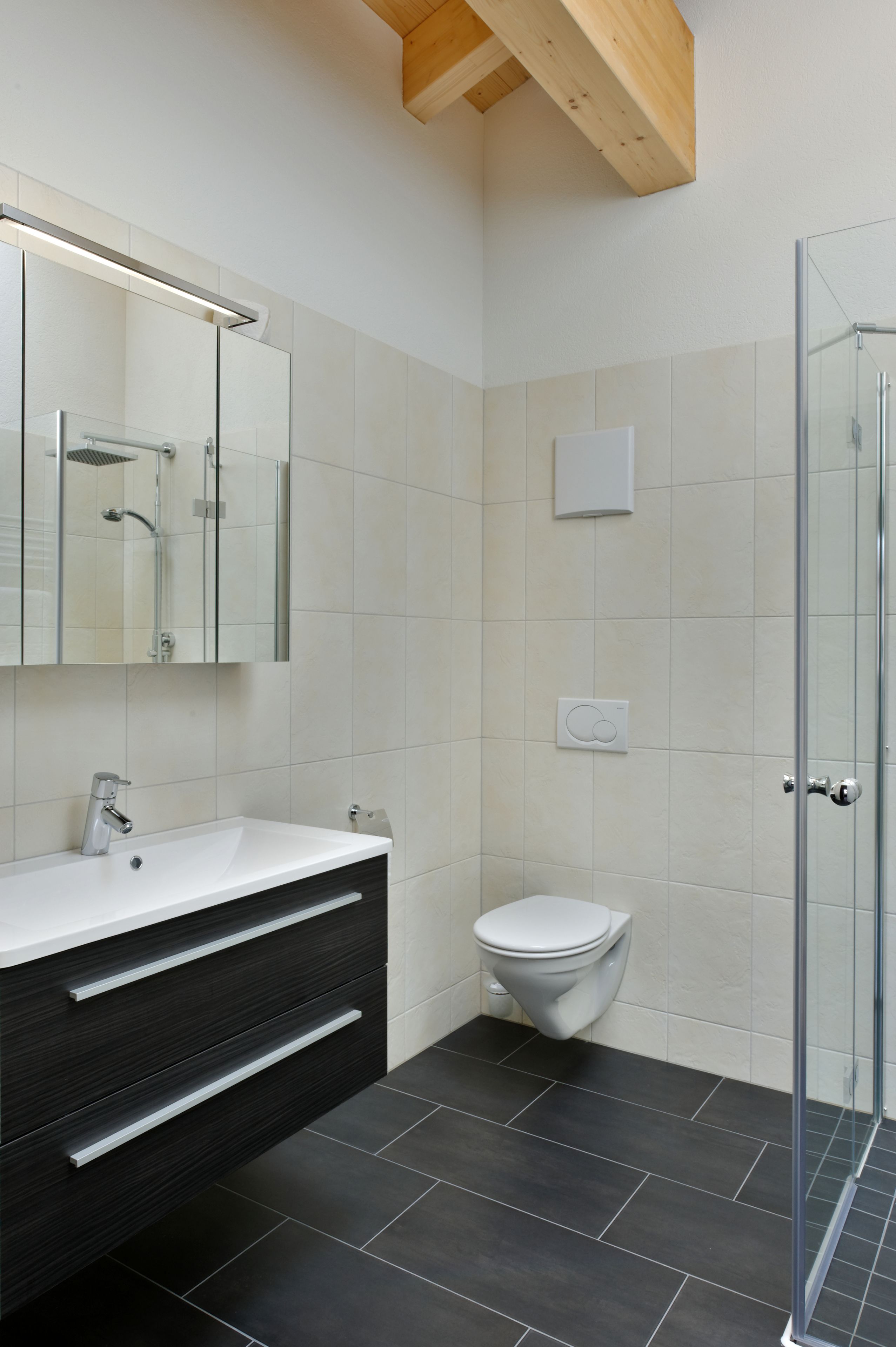 condo, 3 bedrooms (additial chf 130,00 cleaning fee) | bathroom | hair dryer, bathrobes, towels