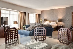 In-room safe, desk, laptop workspace, blackout curtains