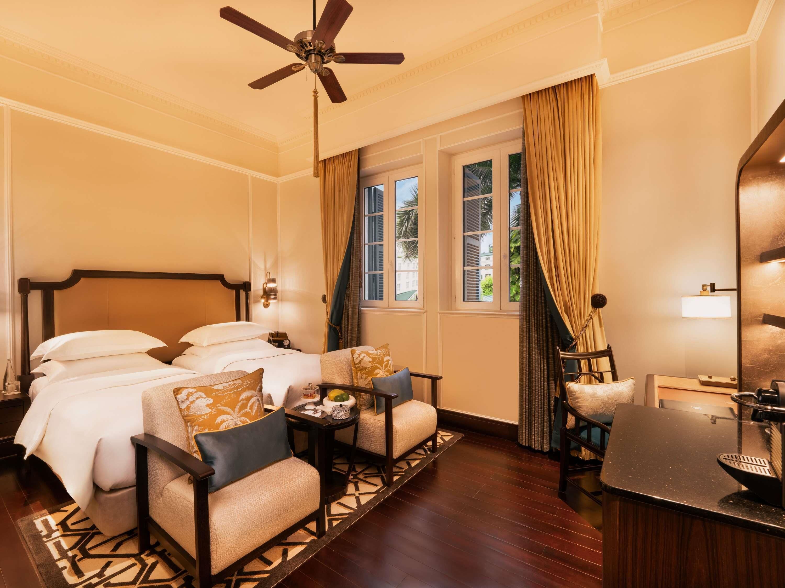 Heritage wing, Luxury room, Twin beds | 고급 침구, 오리/거위털 이불, 필로우탑 침대, 미니바
