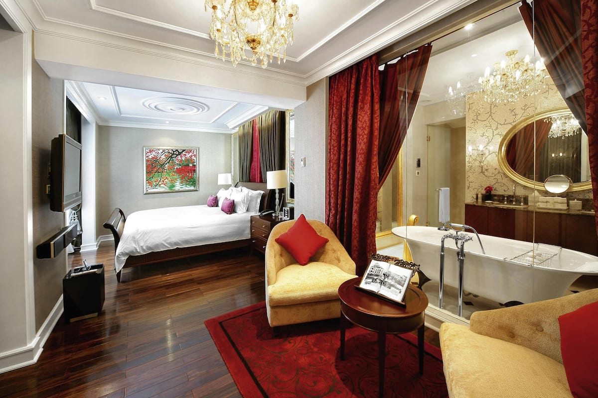 opera wing, grand prestige suite with club privileges and benefits, king bed | 1 bedroom, premium bedding, down duvets, pillow-top beds