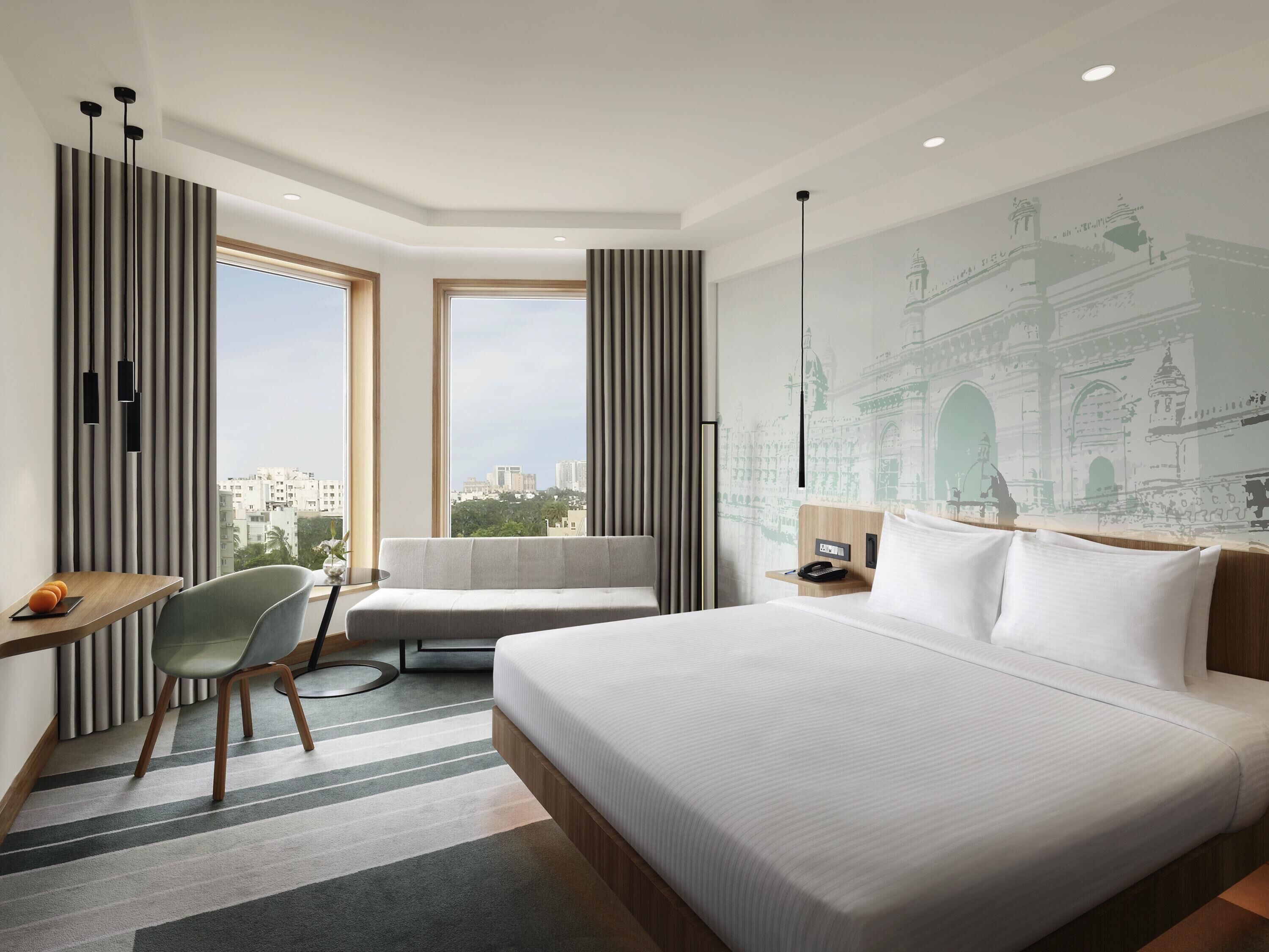 Premier Room, 1 King Bed, Club Lounge Access, City View (High Floor) | Premium bedding, minibar, in-room safe, iron/ironing board