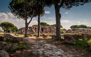 Ancient ruins with stone pathways and trees. - Sheraton Rome Parco de’ Medici (Rome)