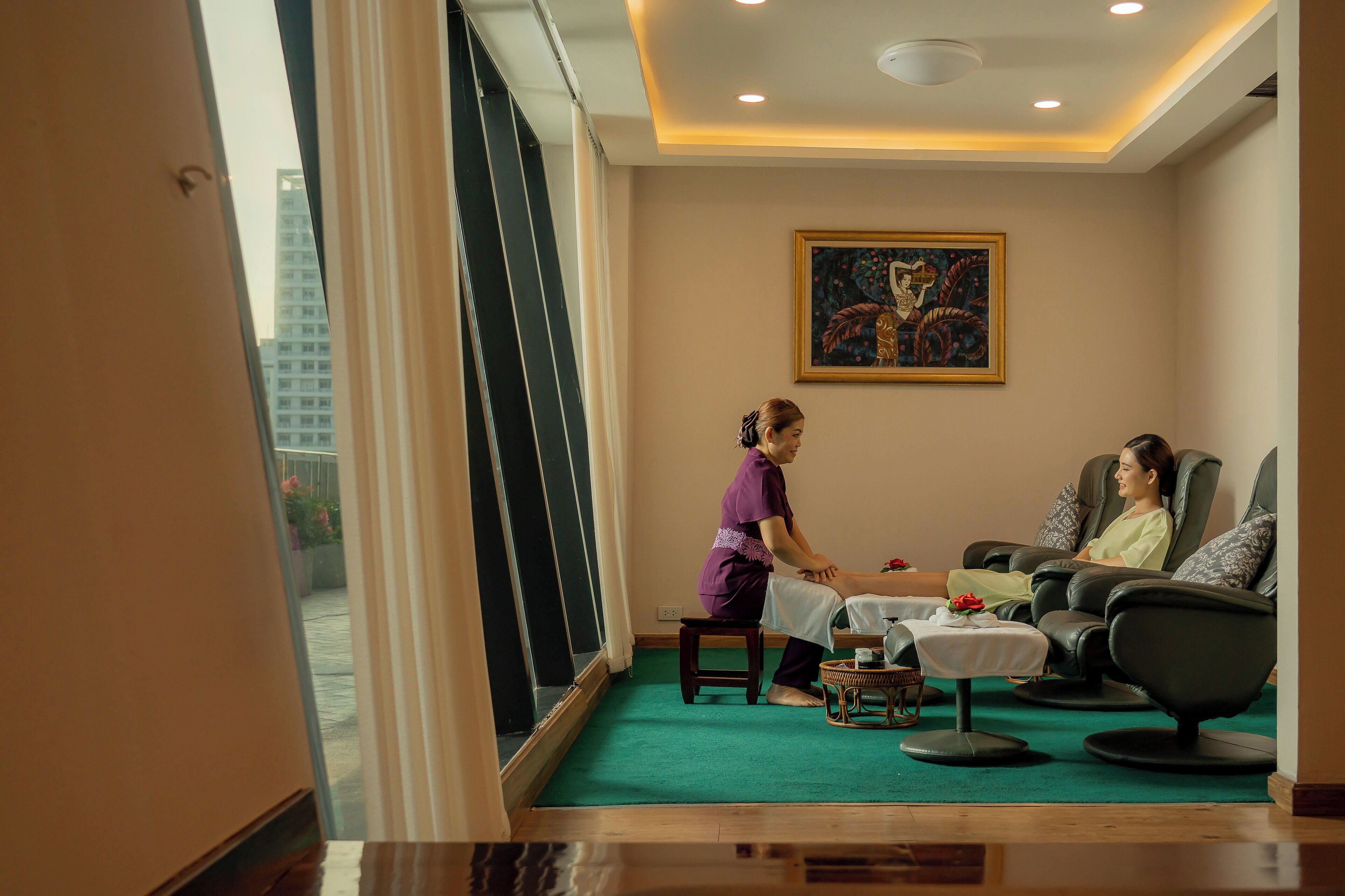 aromatherapy, thai massages, sports massages, body scrubs, massages