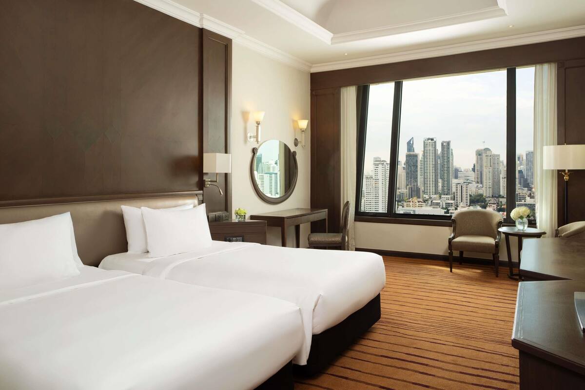 Chambre exécutive, 2 lits jumeaux (Executive Lounge Access) | Literie de qualité, coffre-fort, bureau