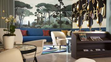 Siddeområde i lobbyen