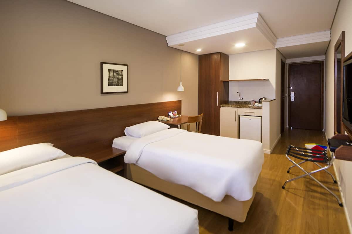 hypo-allergenic bedding, minibar, in-room safe, desk