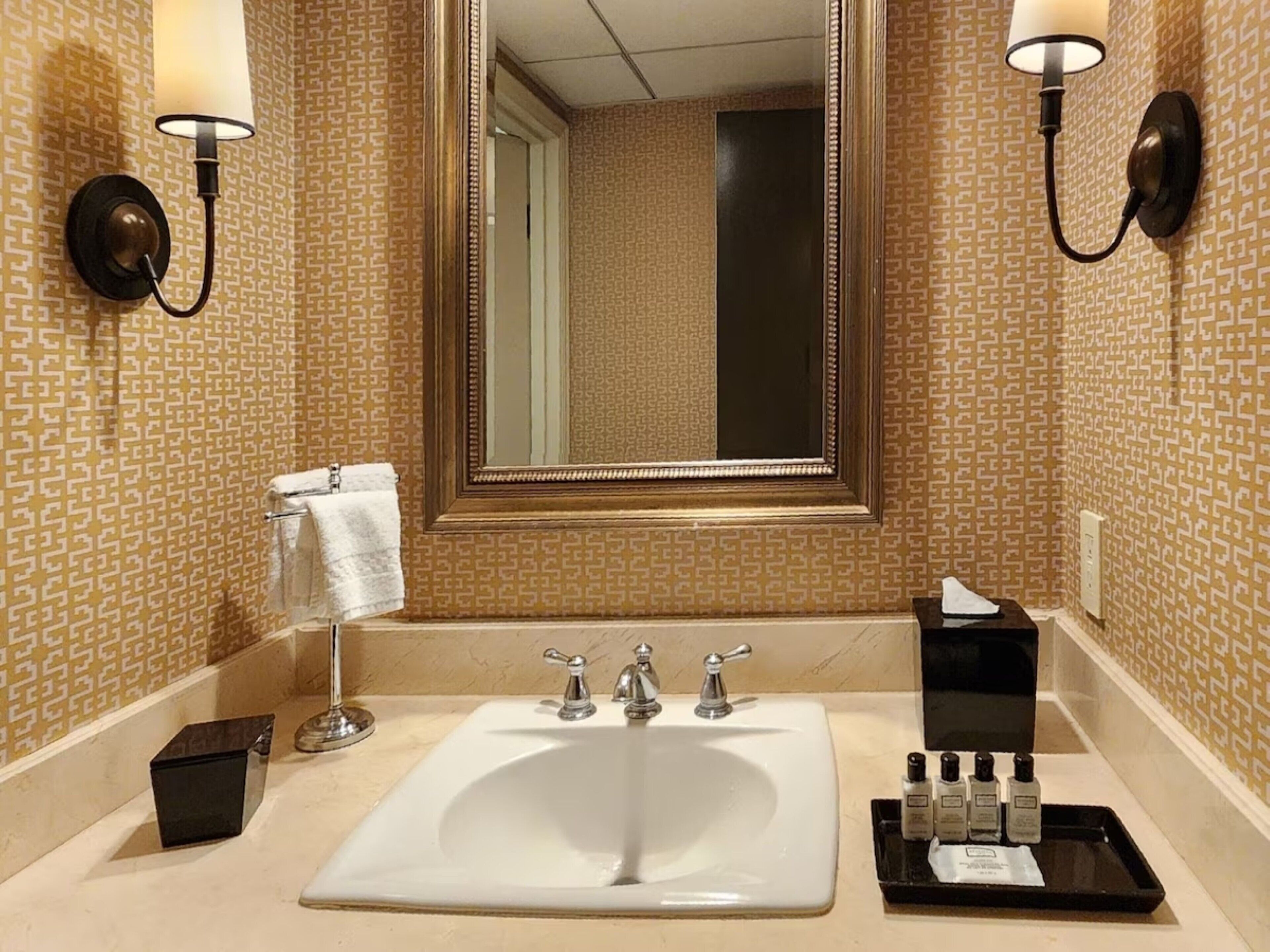 combined shower/bathtub, free toiletries, hair dryer, bathrobes