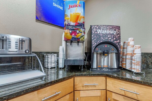 Free daily self-serve breakfast