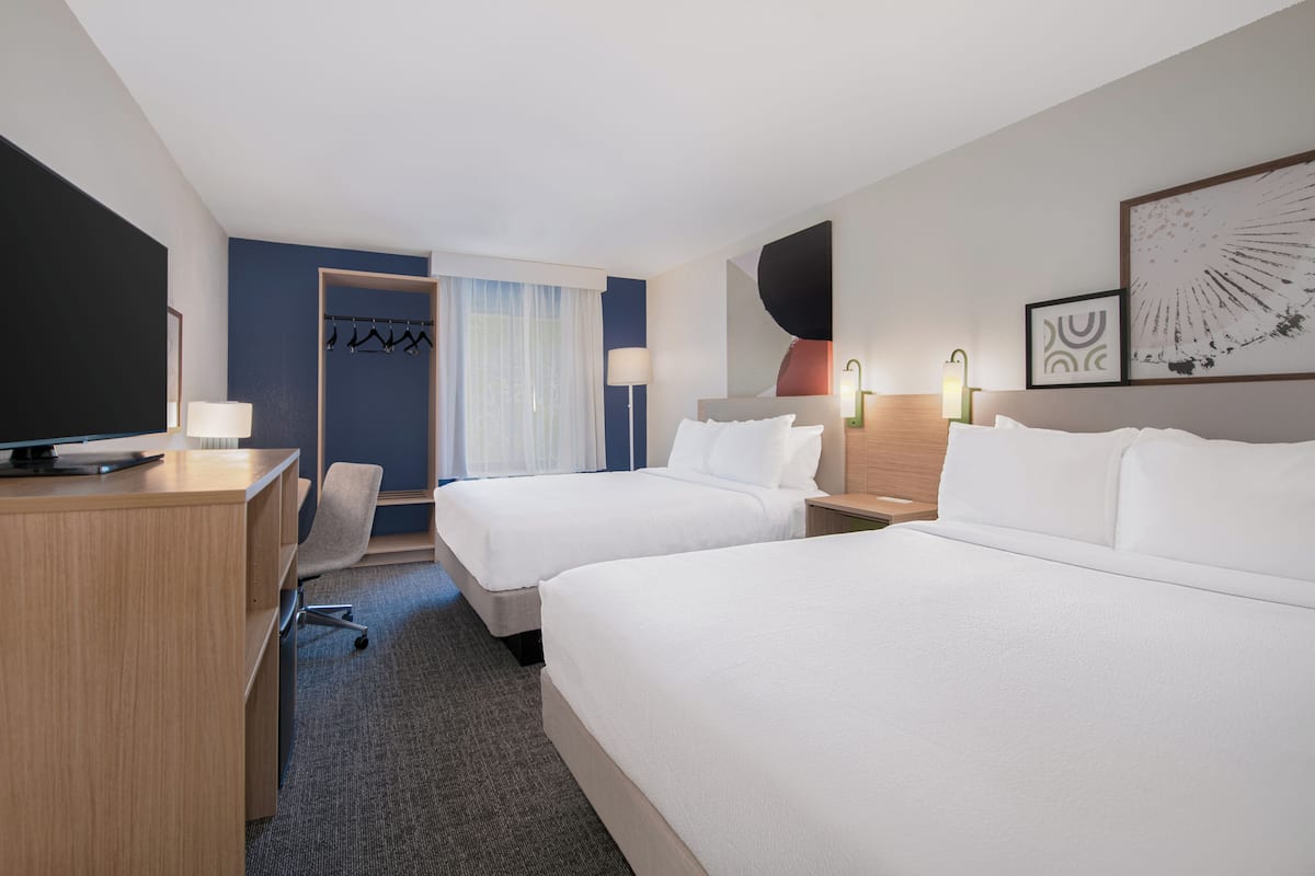 Room, 2 Queen Beds | Premium bedding, in-room safe, desk, laptop workspace
