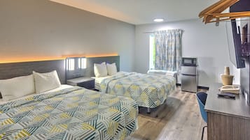 Standard Room, 2 Queen Beds, Non Smoking | Desk, laptop workspace, iron/ironing board, free WiFi