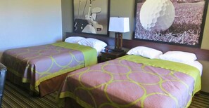 Desk, free WiFi, bed sheets