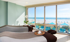 Hot tub, body treatments, aromatherapy, body wraps, body scrubs, facials