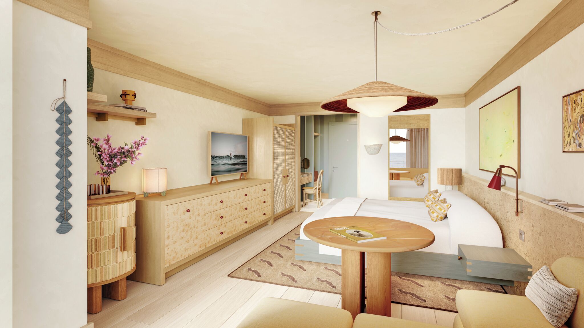 Literie de qualité supérieure, surmatelas, minibar