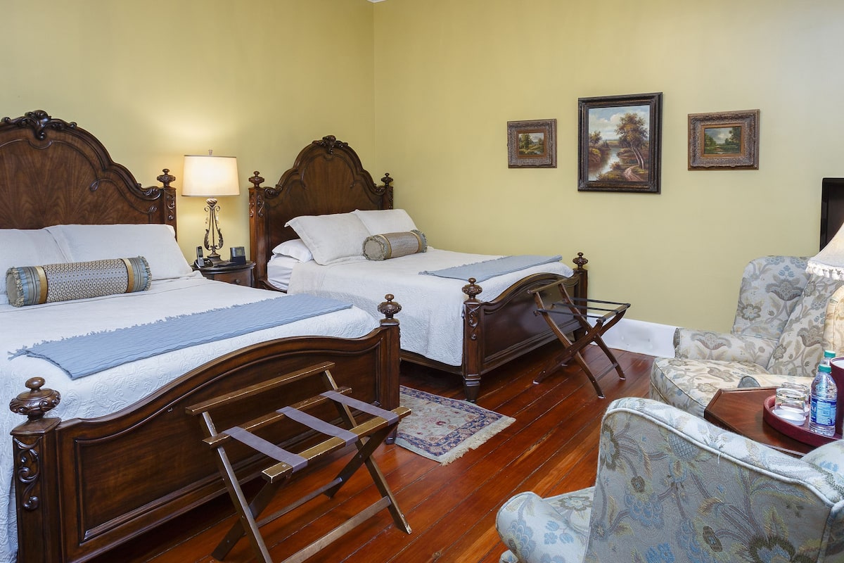 Main House Two Queen - St. Julian | Premium bedding, in-room safe, individually decorated