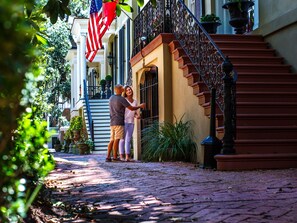 Lower Level Queen - Savannah Room | Premium bedding, in-room safe, individually decorated