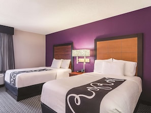Room, 2 Double Beds, Non Smoking | Premium bedding, desk, iron/ironing board, free cribs/infant beds