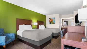 Room, 2 Double Beds | Desk, iron/ironing board, free WiFi, bed sheets