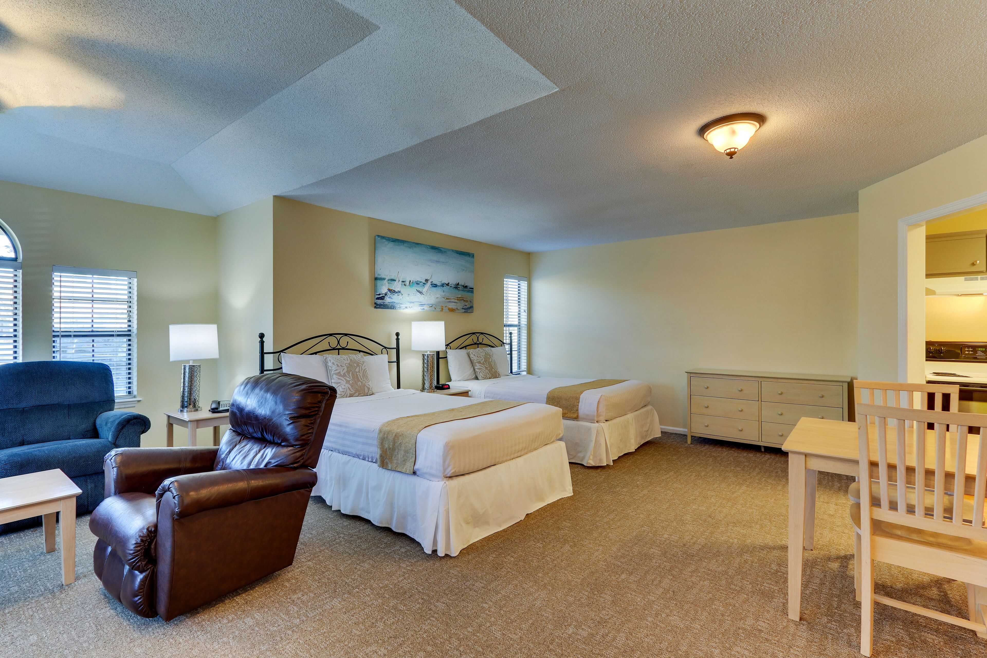 studio suite, 2 double beds | 1 bedroom, individually furnished, desk, laptop workspace