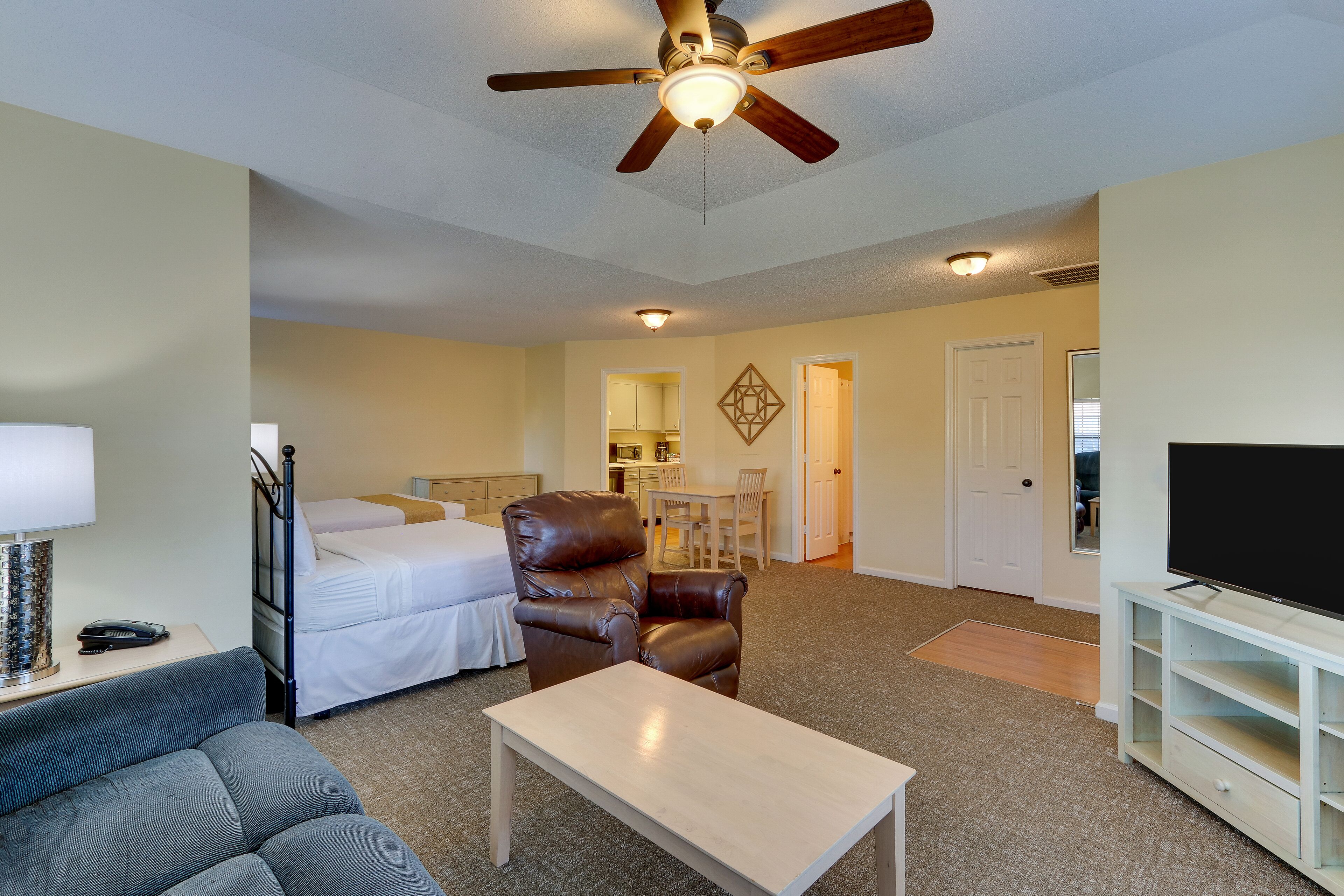 1 bedroom, individually furnished, desk, laptop workspace