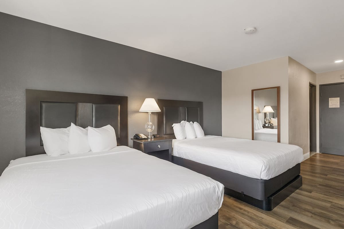 Standard Room, 2 Double Beds, Non Smoking | Iron/ironing board, free WiFi, bed sheets