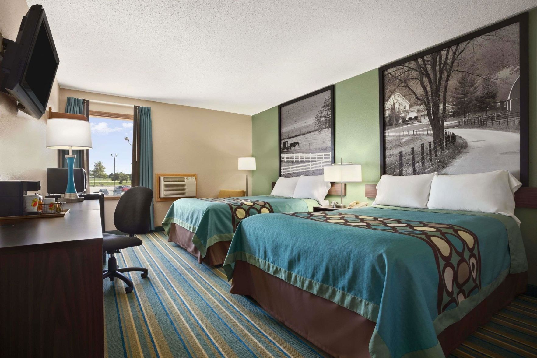 In-room safe, desk, iron/ironing board, free cribs/infant beds