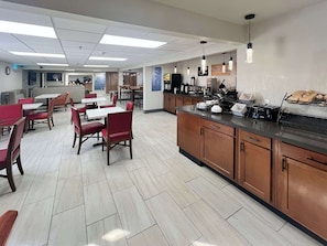 Free daily buffet breakfast