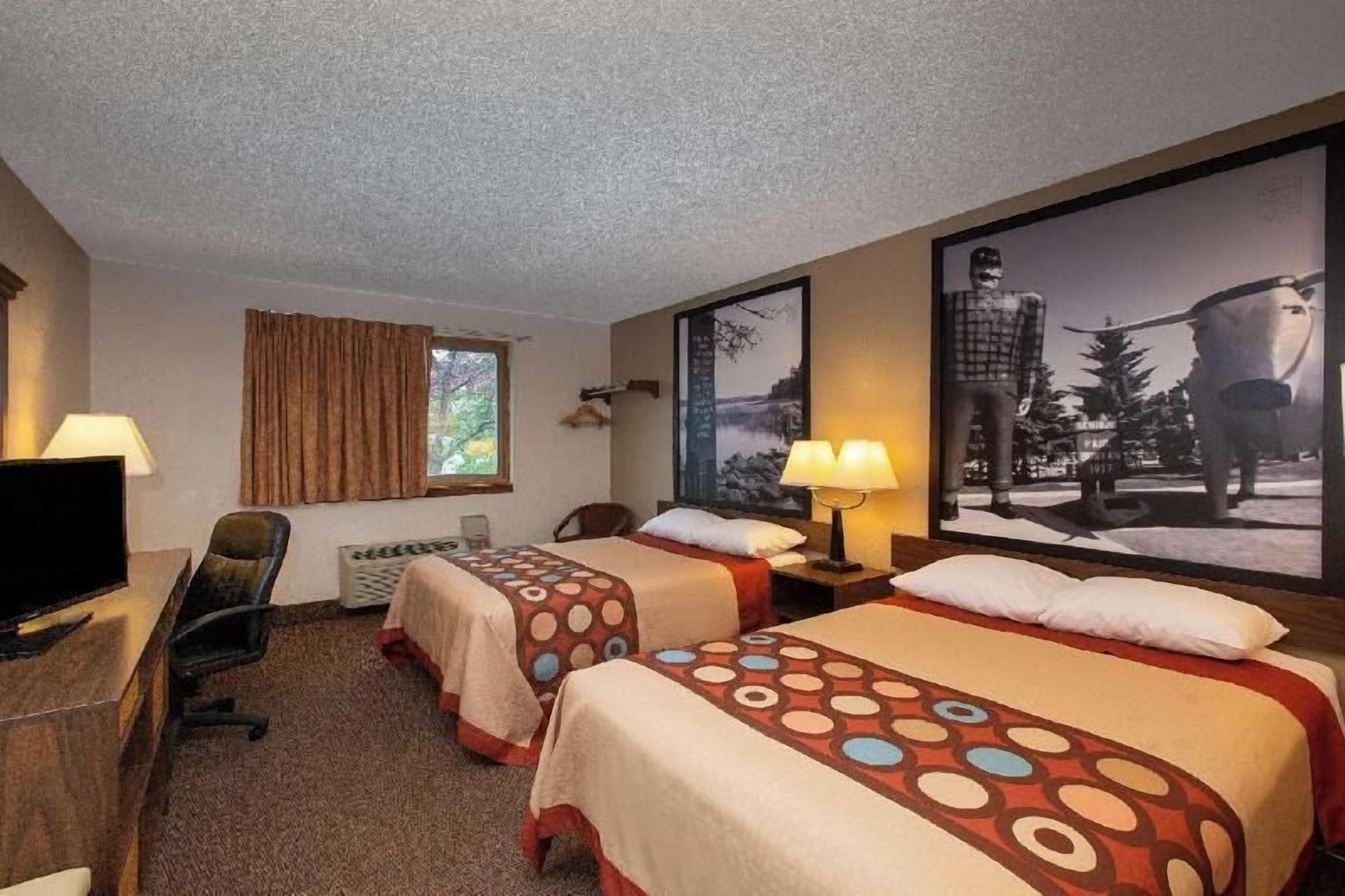 Desk, blackout curtains, iron/ironing board, free WiFi